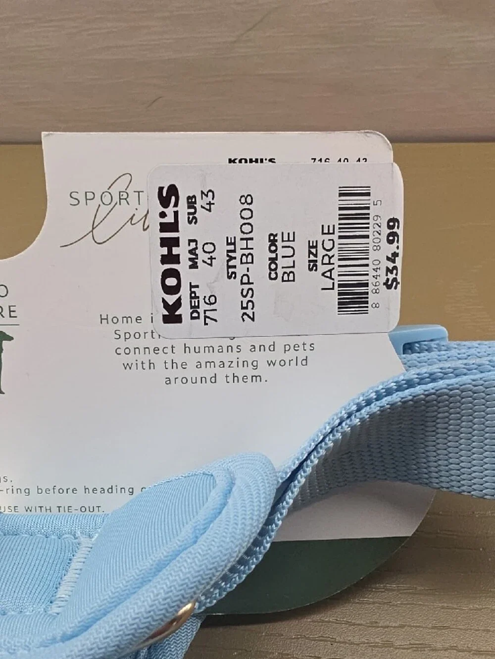 Light Blue Dog Harness